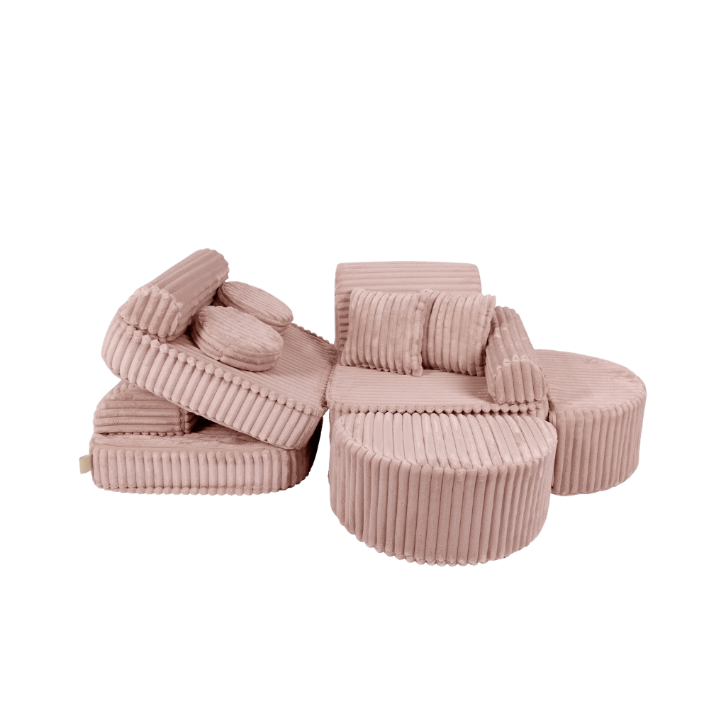 Medium Modular Sofa for Kids - Churros Pink en | Decoração Tinitto – Fabrication européenne