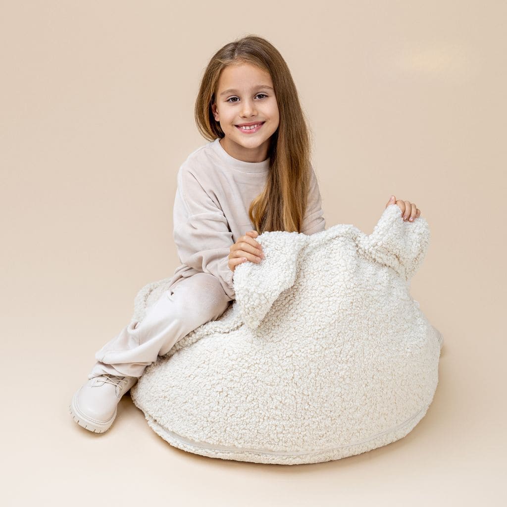 Pouf Ours Polaire – MeowBaby® Crème
