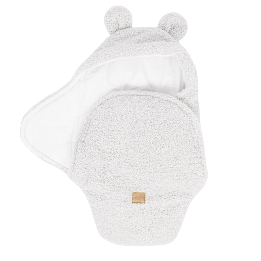 Nid d'Emmaillotage Évolutif avec Oreilles d'Ours – Bearly Blanc en | Conforto Tinitto – Fabrication européenne