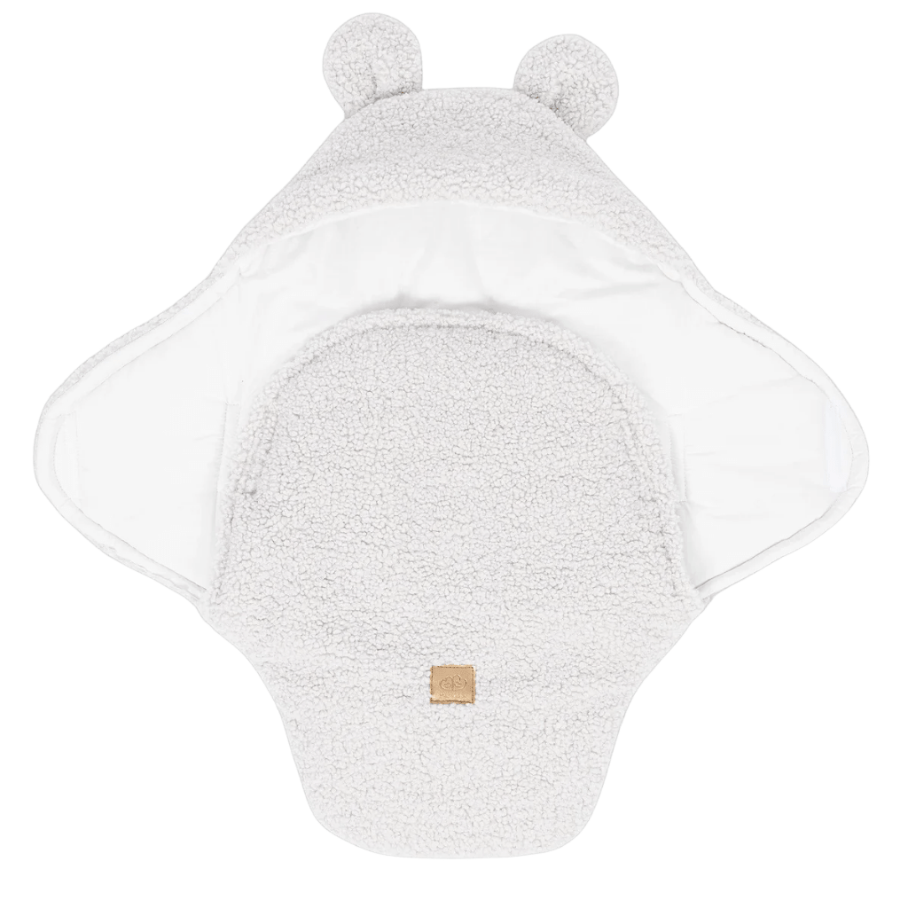 Nid d'Emmaillotage Évolutif avec Oreilles d'Ours – Bearly Blanc en | Conforto Tinitto – Fabrication européenne