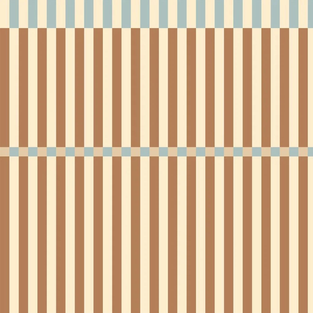 Papier Peint Rayé Vintage – Rayures Marron et Bleu