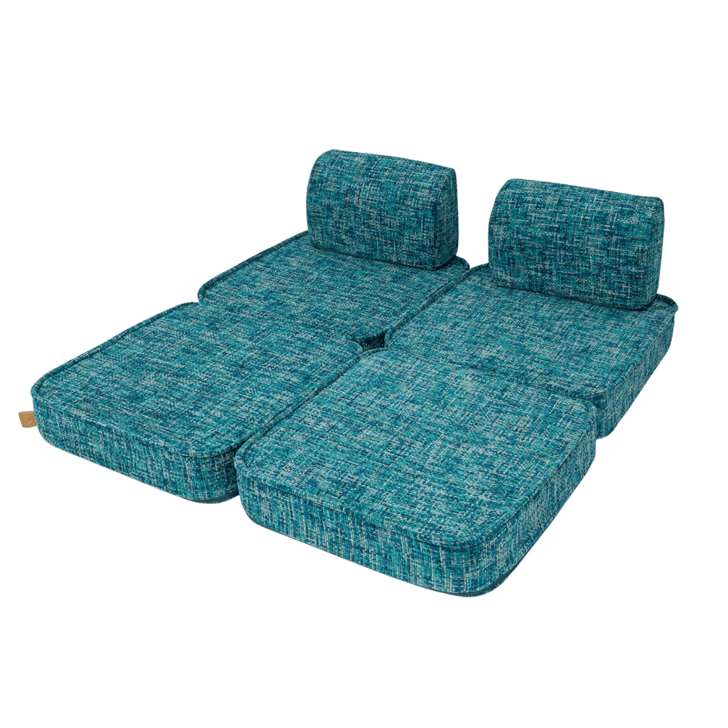Petit Canapé Modulable pour Enfants - Tangle Lagoon Blue en | Decoração Tinitto – Fabrication européenne