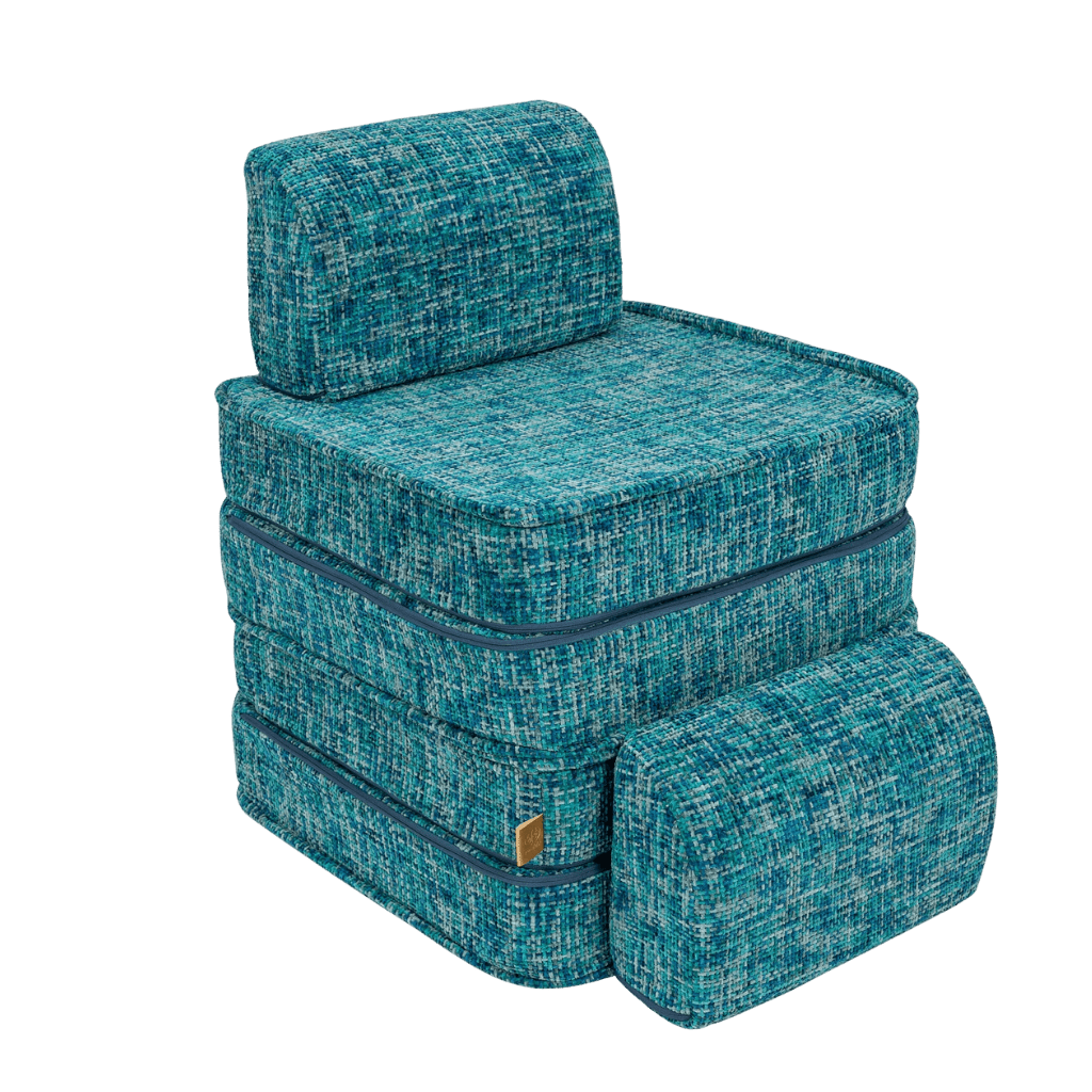 Petit Canapé Modulable pour Enfants - Tangle Lagoon Blue en | Decoração Tinitto – Fabrication européenne