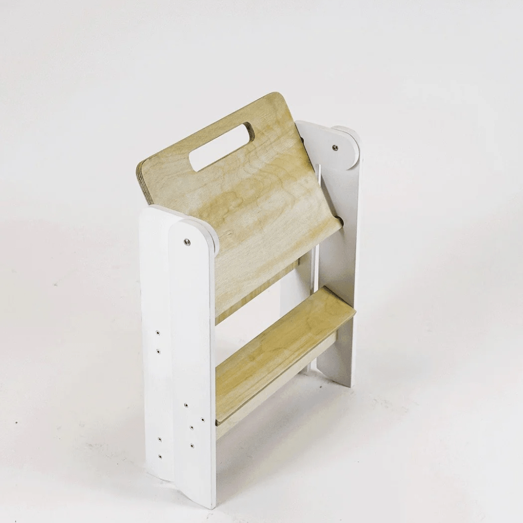 Petit Marchepied Enfant en Bois en White | Motricidade Tinitto – Fabrication européenne