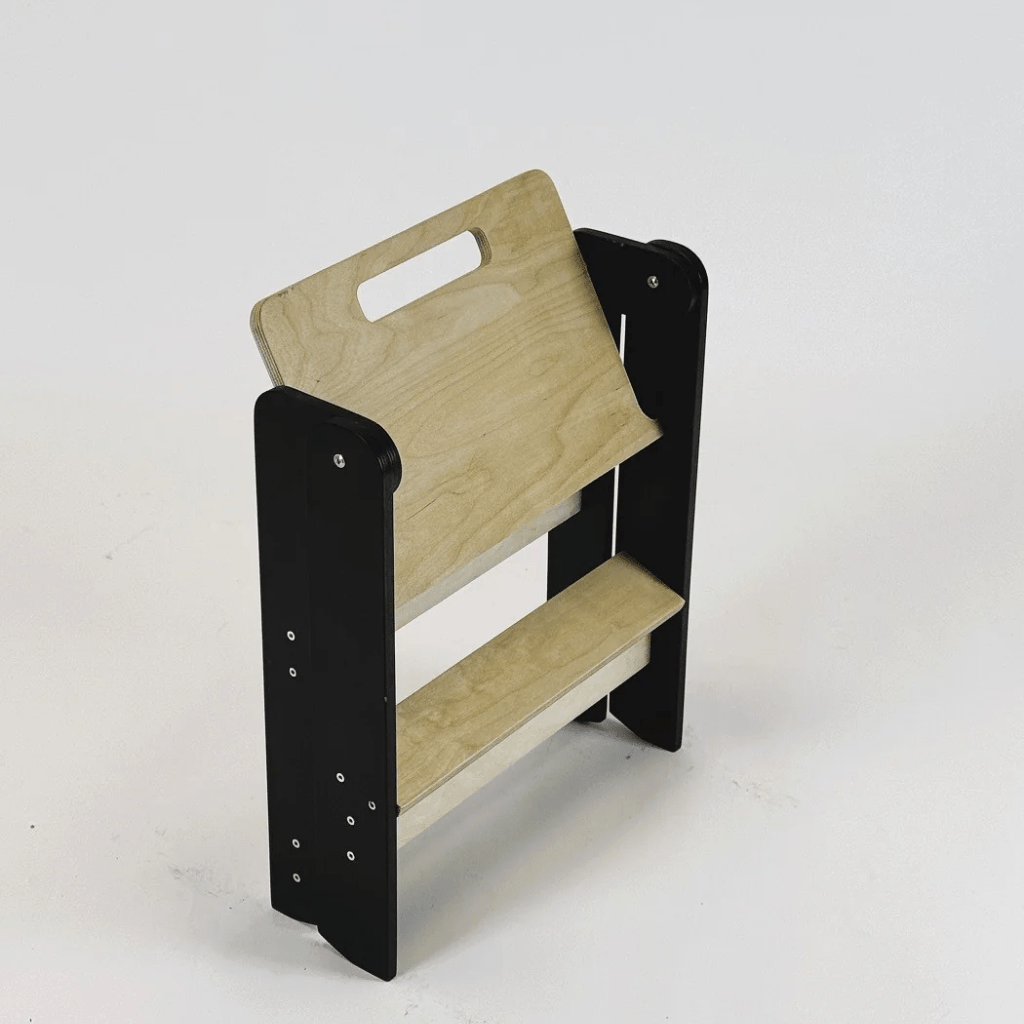 Petit Marchepied Enfant en Bois en White | Motricidade Tinitto – Fabrication européenne