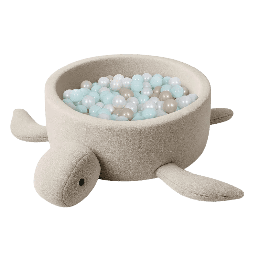 Piscina de bolas Tartaruga - Biscoito Bege em | Motricidade Tinitto – Fabricação europeia