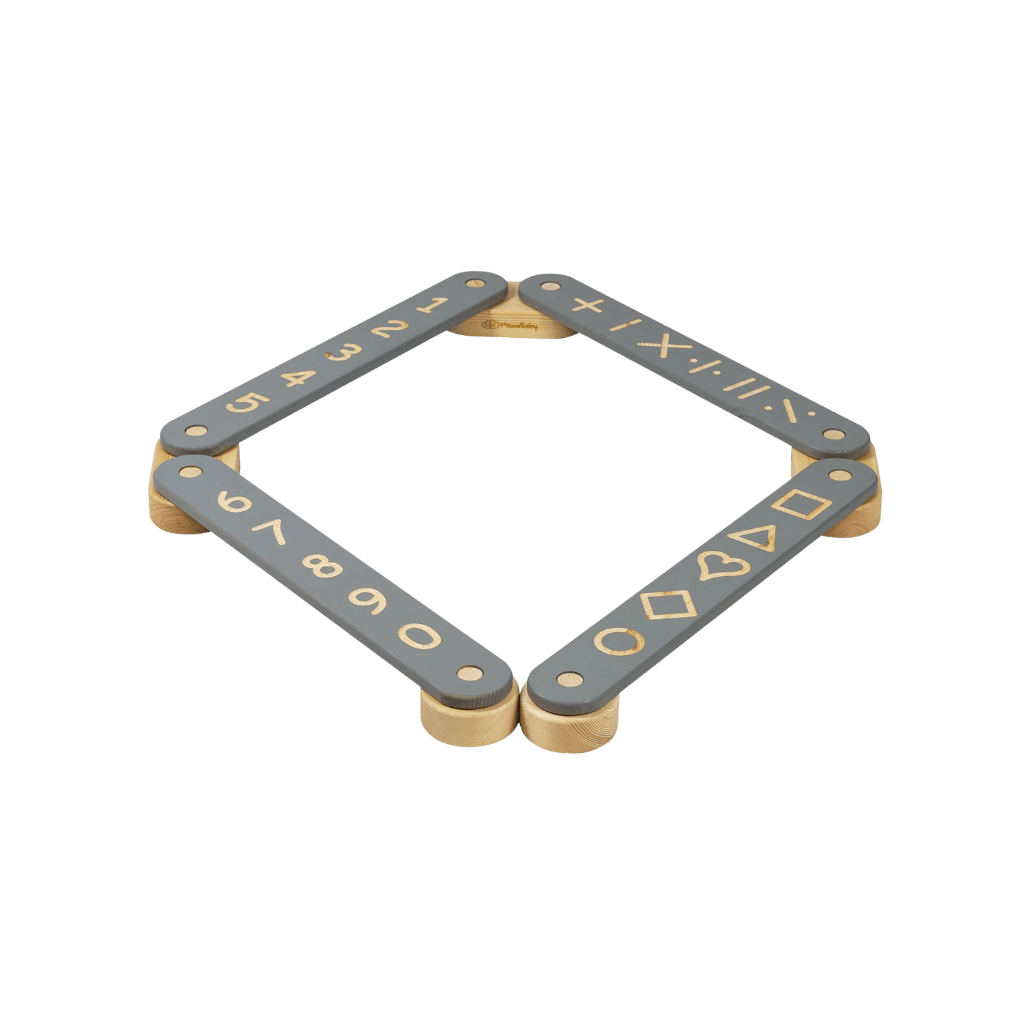 Montessori Wooden Balance Board - 4 Elements in Grey | Motricidade Tinitto – Made in Europe