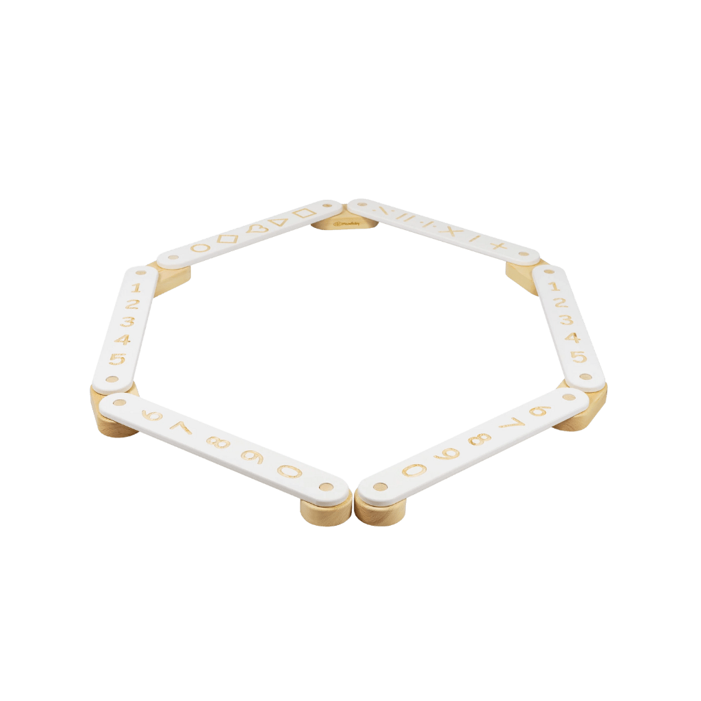 Montessori Wooden Balance Board - 6 Elements in White | Motricidade Tinitto – Made in Europe