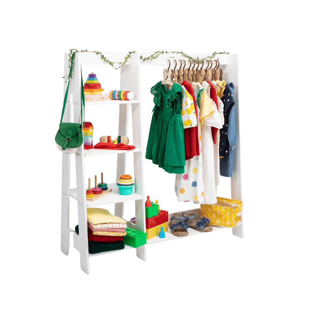 Appendiabiti con ripiani per tutto - Piccoli in bianco | Decoração Tinitto – Produzione europea