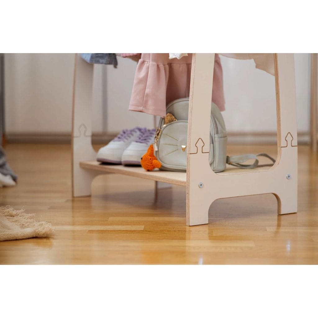 Porta-roupas infantil com design em madeira natural | furniture Tinitto – Fabricação europeia