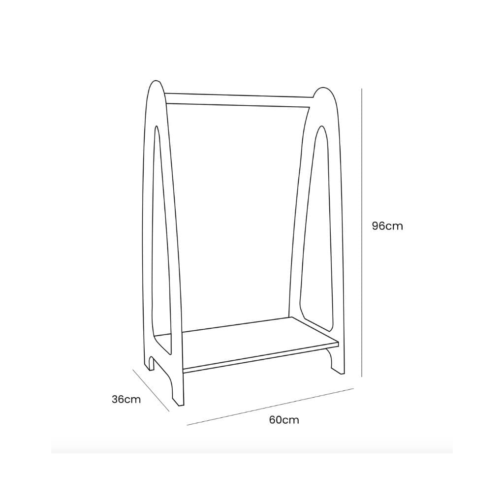 Porta-roupas infantil com design em branco | Mobiliário Tinitto – Fabricação europeia