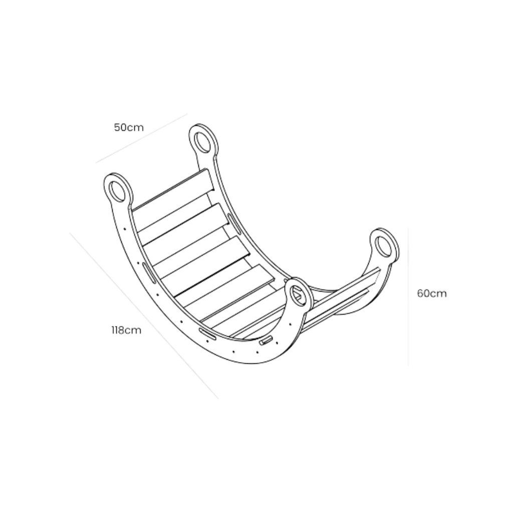 Snug Rocker for Kids con cuscino, scivolo e scaletta - Large in beige | Motricidade Tinitto – Prodotto in Europa