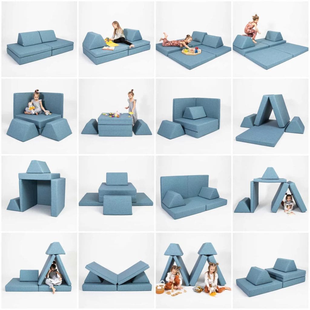 Sofa de jeu Montessori - Turquoise