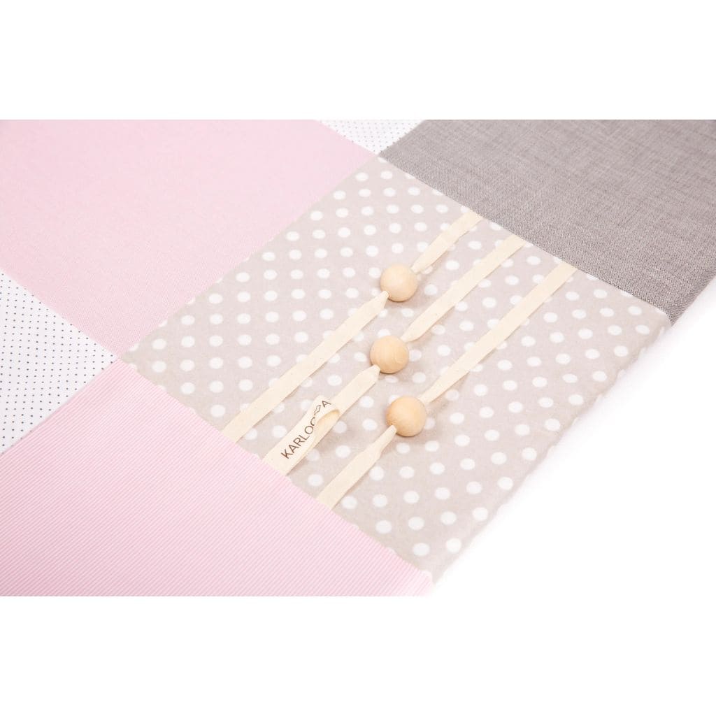 Tapis d’activités bébé en coton bio – Confort & Jeu, 100x100 cm en Pink | toys Tinitto – Fabrication européenne