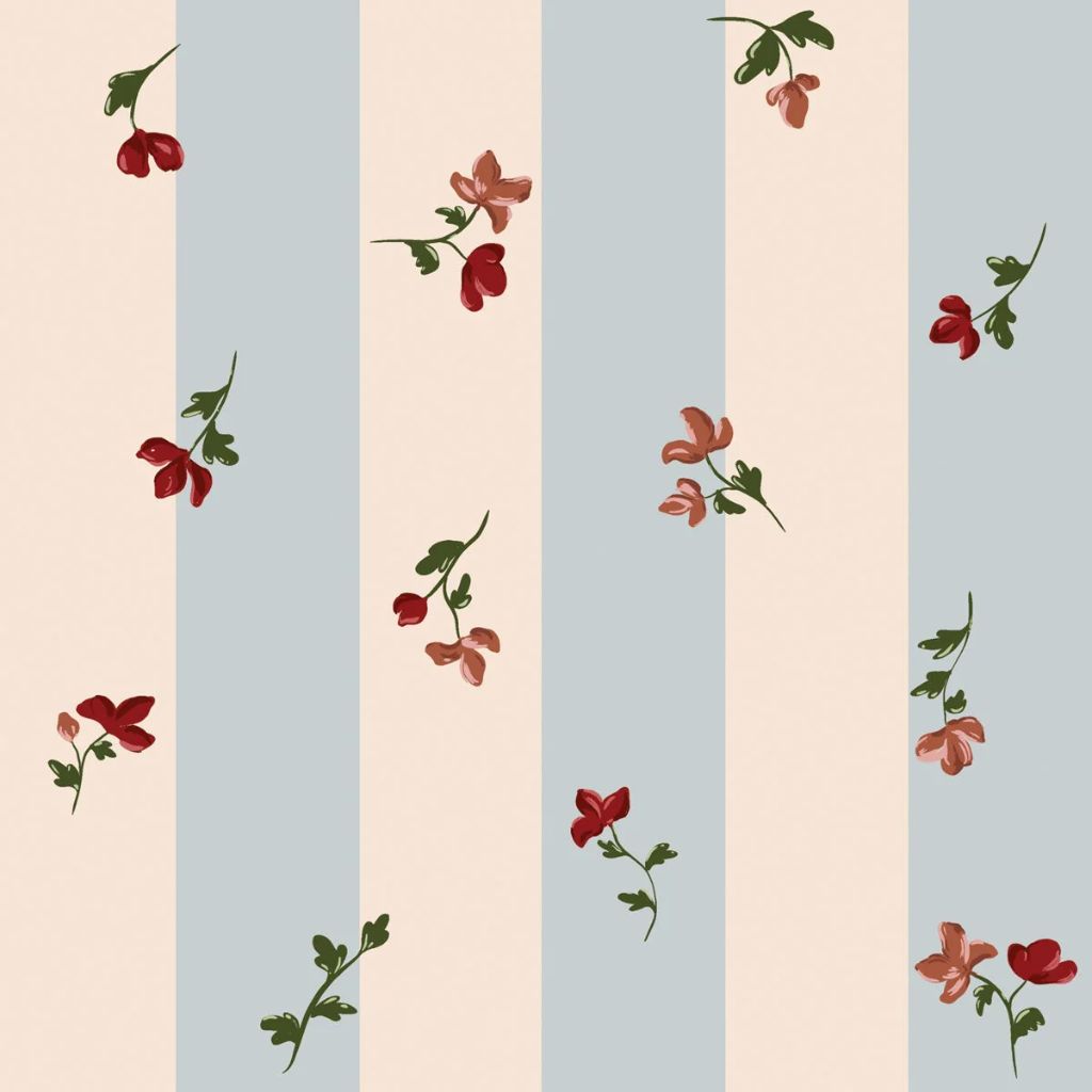 Papier Peint Paris Fleuri Rayé