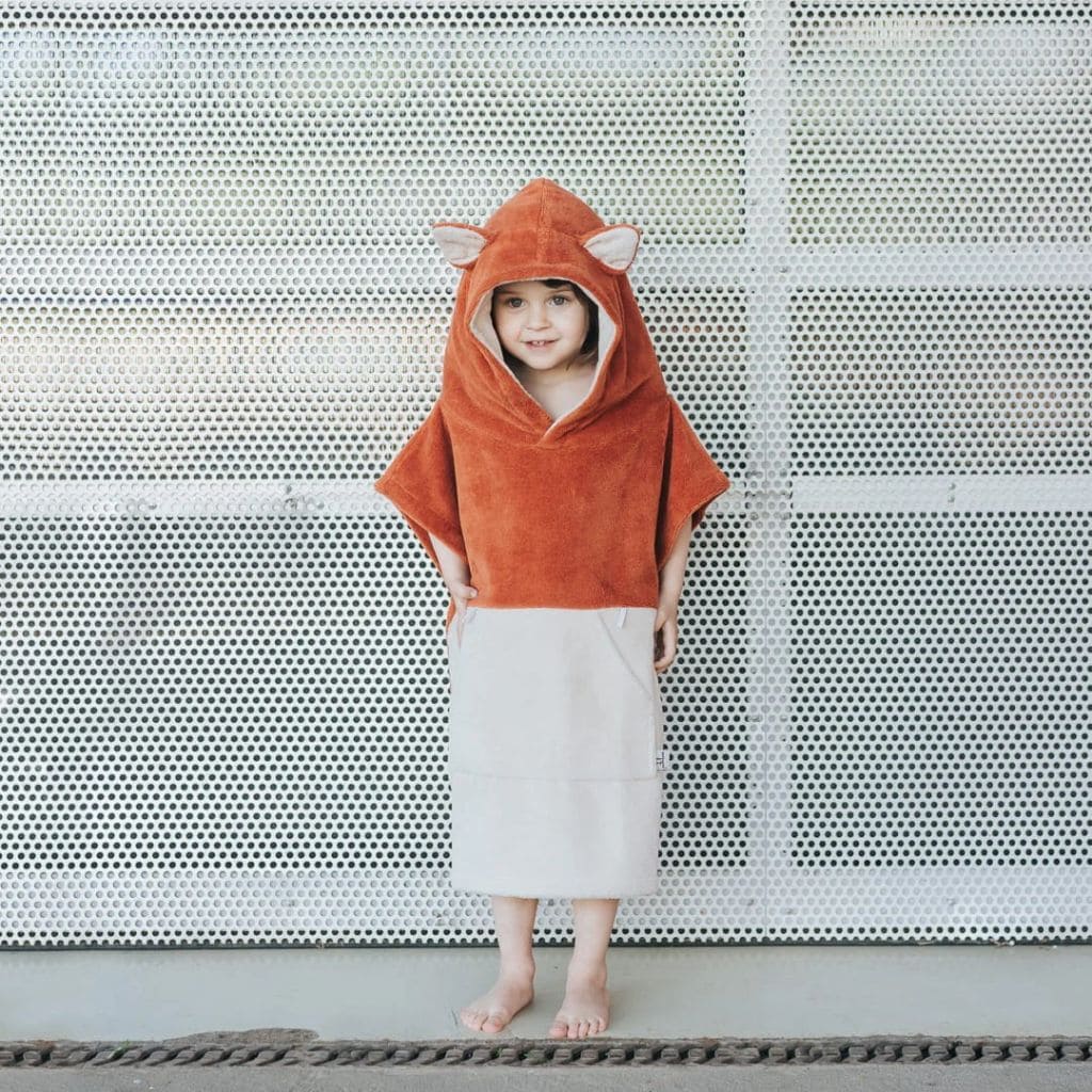 Poncho de Bain Enfant Orange - Surfbunny