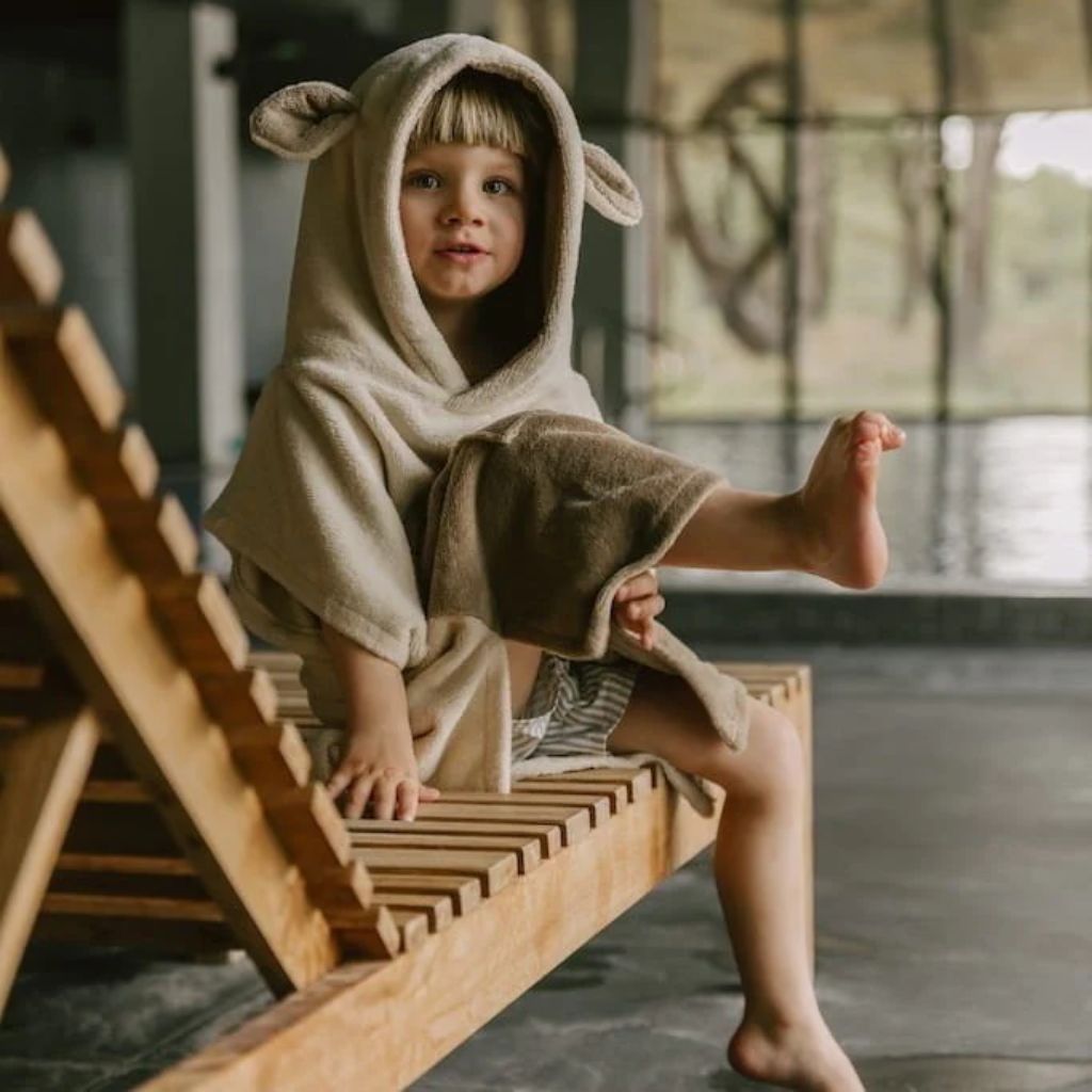 Poncho de Bain Enfant Beige - Surfbunny