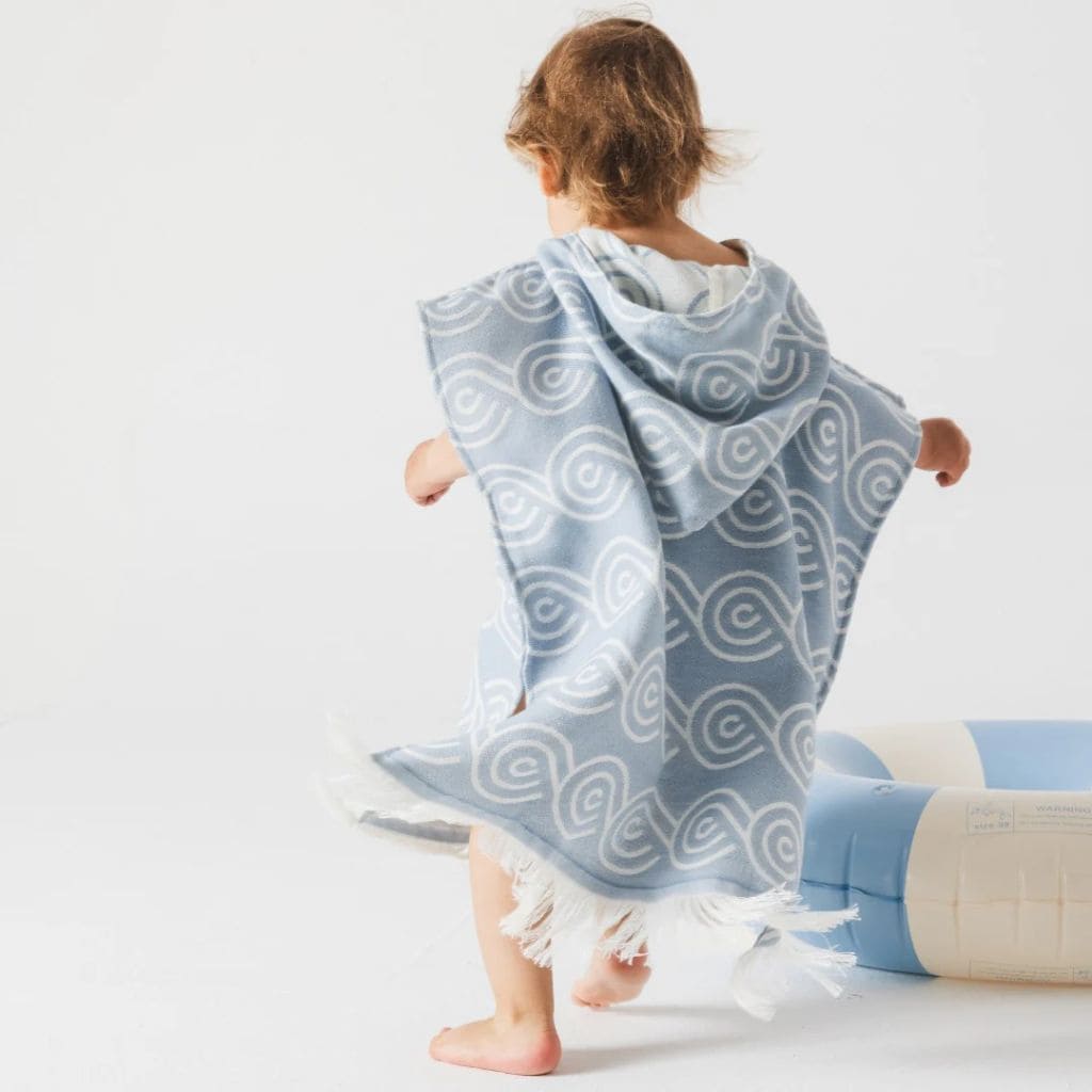 Poncho de Bain Enfant Light Blue