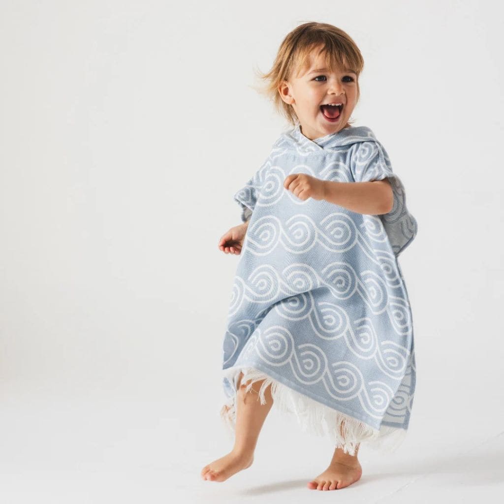 Poncho de Bain Enfant Light Blue