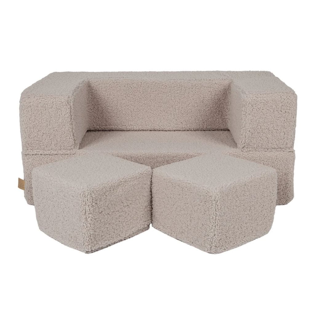 Canapé Cube en Velours MeowBaby® -Gris
