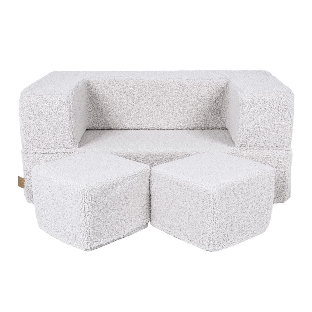 Canapé Cube Ours MeowBaby® - Blanc