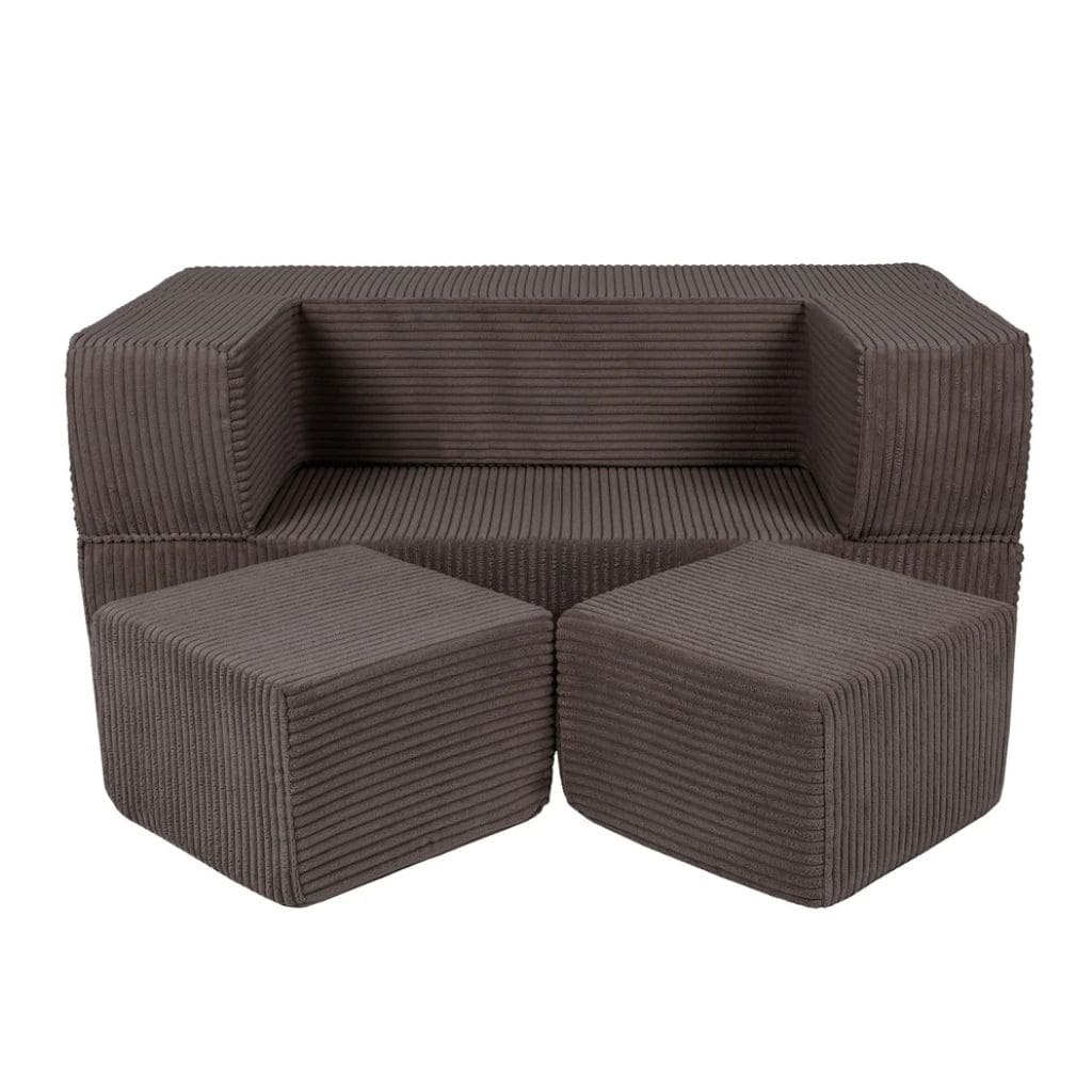 Canapé Cube en Velours MeowBaby® - Brown