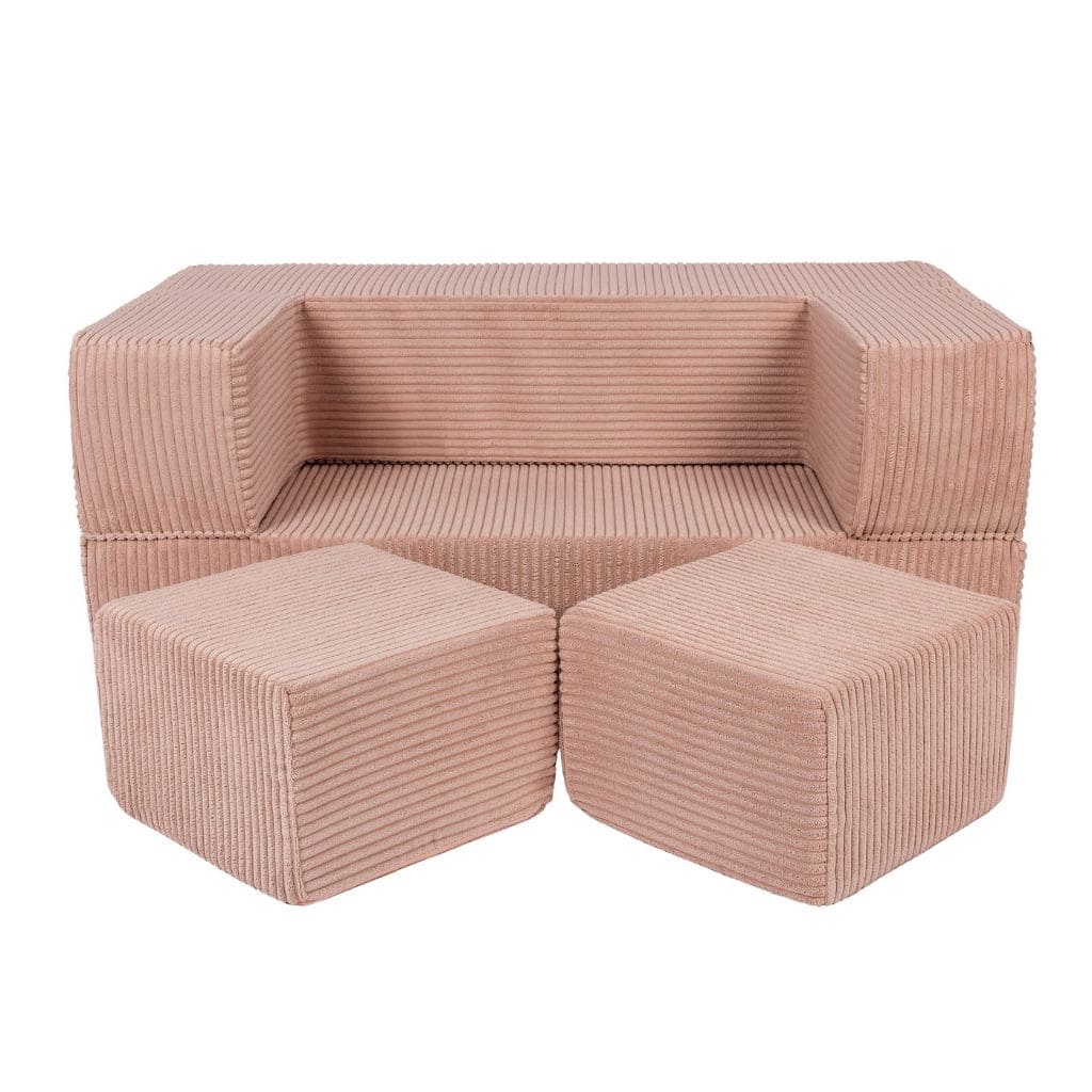 Canapé Cube en Velours MeowBaby® - Pink