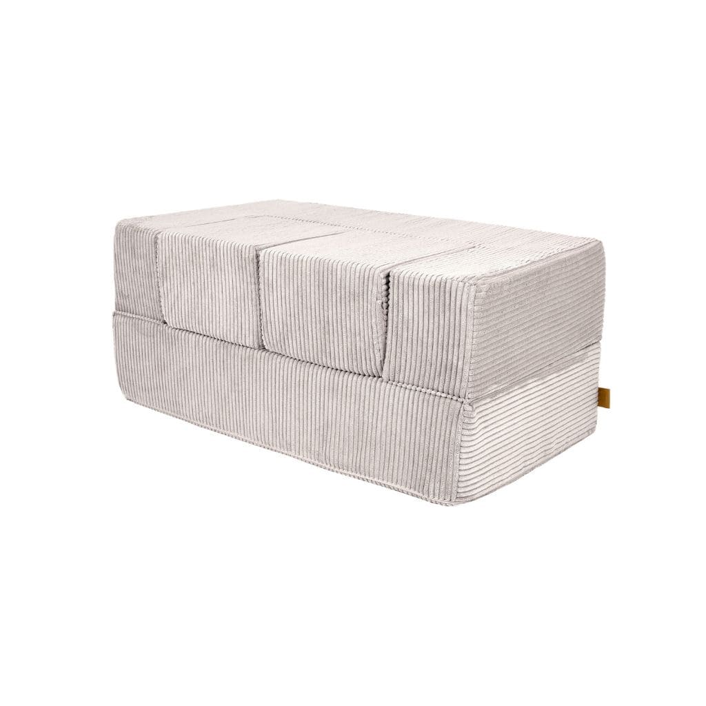 Canapé Cube en Velours MeowBaby® - Ecru