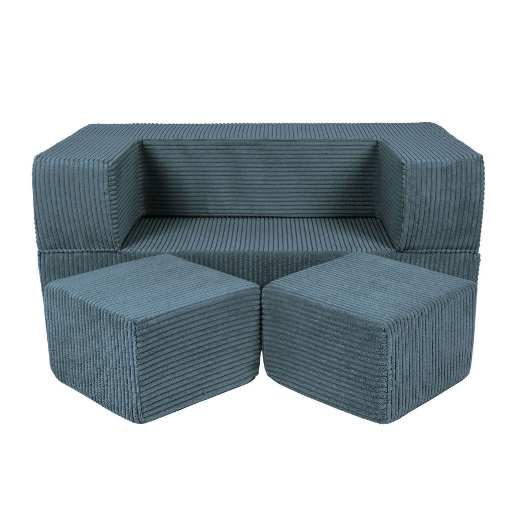 Canapé Cube en Velours MeowBaby® - Turquoise