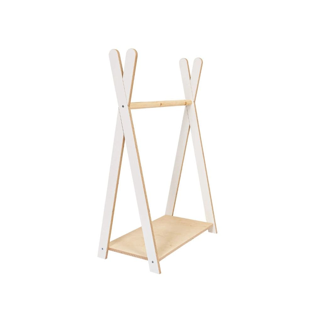 Porte-Vêtements Tipi Enfant en Blanc