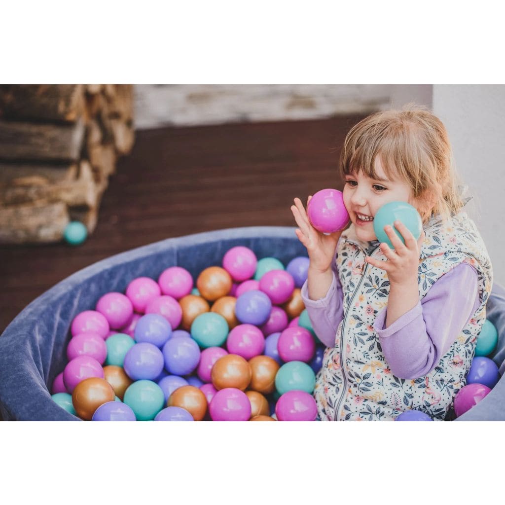 Piscine à balles bébé en mousse MeowBaby® – Fleur 90x40 cm