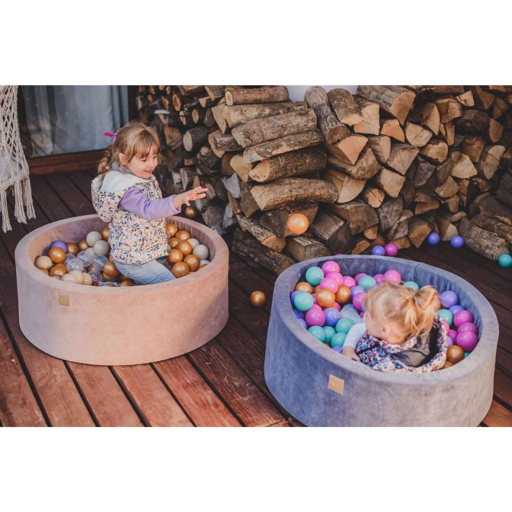 Piscine à balles bébé en mousse MeowBaby® – Fleur 90x40 cm