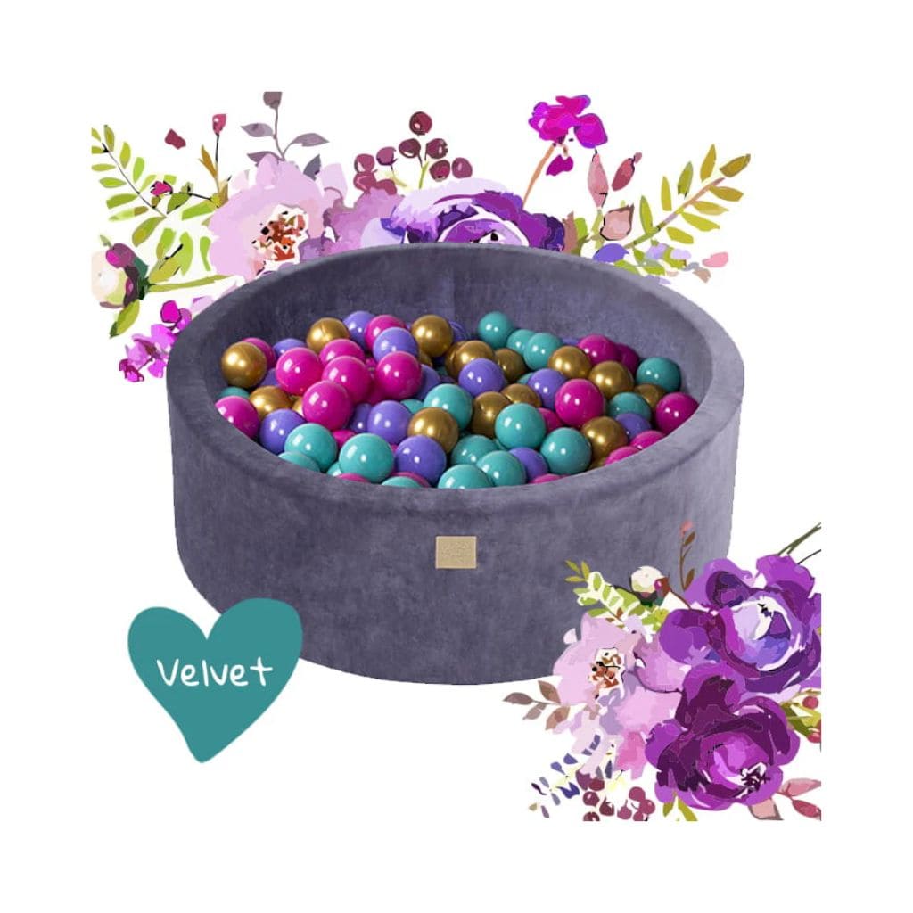 Piscine à balles bébé en mousse MeowBaby® – Fleur 90x90x40 cm