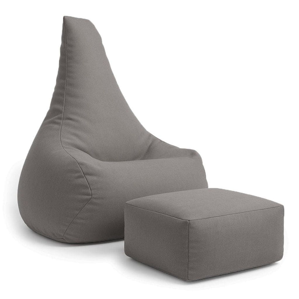 Tearo : Pouf & Repose-Pieds pour Enfants - Taupe