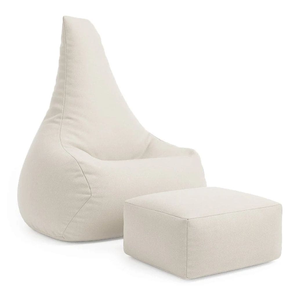 Tearo : Pouf & Repose-Pieds pour Enfants - Beige