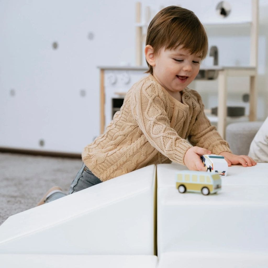 Ensemble de 5 blocs de mousse Soft Play - Coin grimpeur blanc