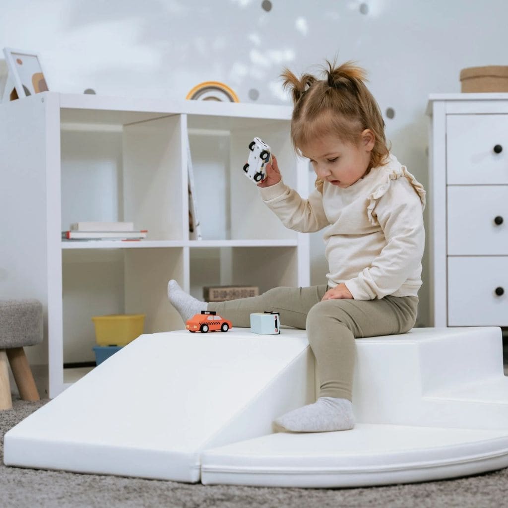 Ensemble de 5 blocs de mousse Soft Play - Coin grimpeur blanc