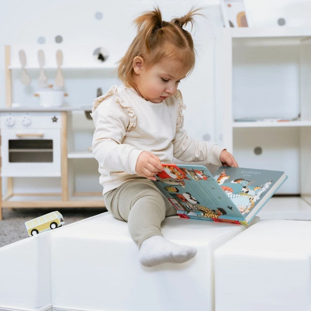 Ensemble de 5 blocs de mousse Soft Play - Coin grimpeur blanc