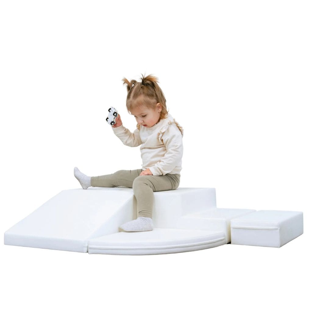 Ensemble de 5 blocs de mousse Soft Play - Coin grimpeur blanc