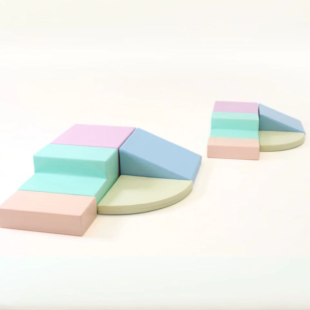 Ensemble de 5 blocs de mousse Soft Play - Coin grimpeur pastel