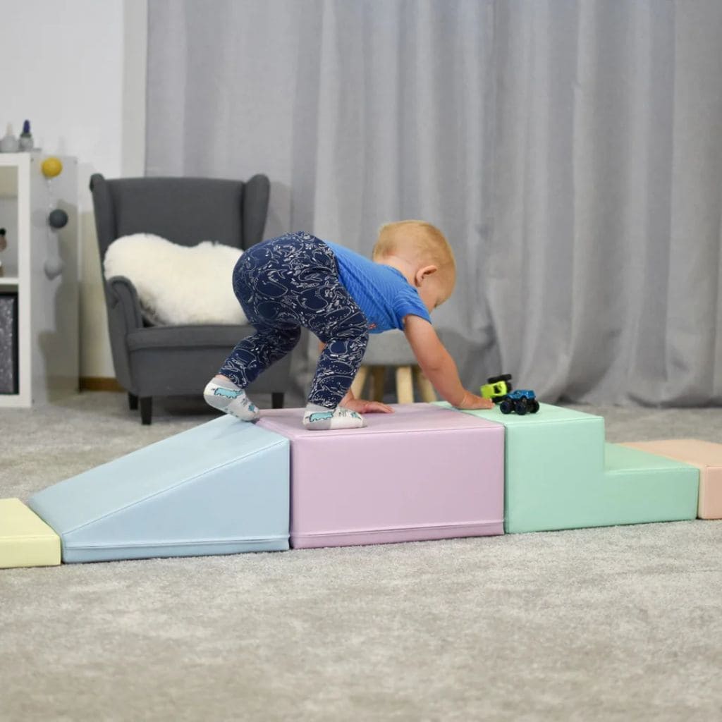 Ensemble de 5 blocs de mousse Soft Play - Coin grimpeur pastel