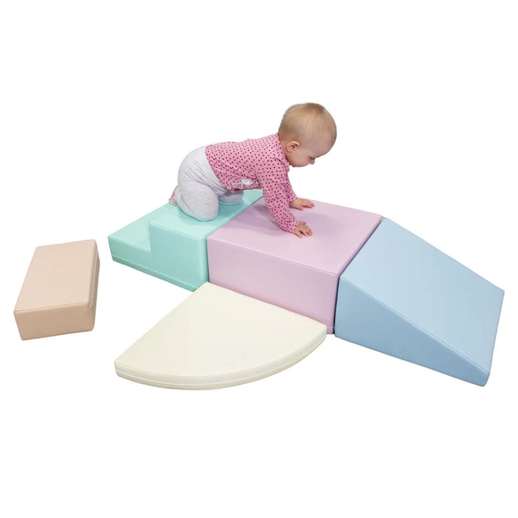 Ensemble de 5 blocs de mousse Soft Play - Coin grimpeur pastel