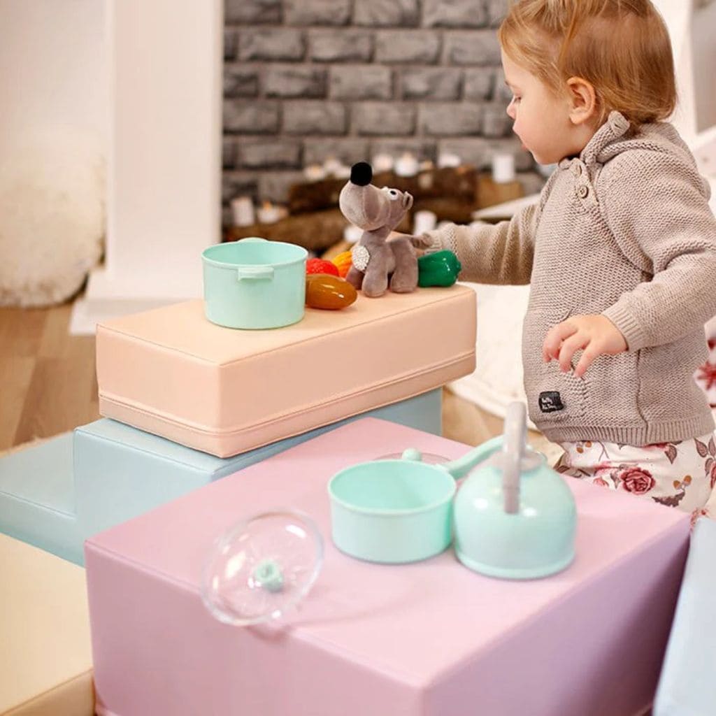 Ensemble de 5 blocs de mousse Soft Play - Coin grimpeur pastel