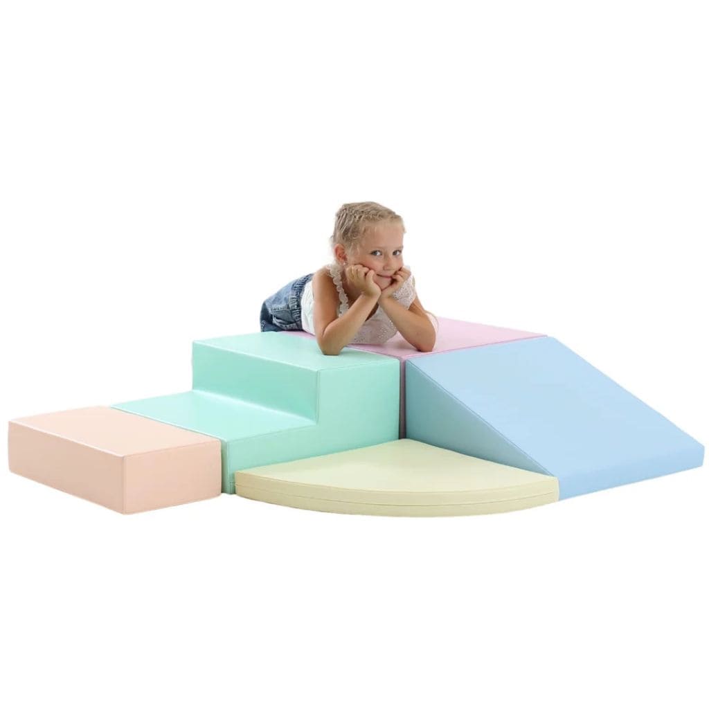 Ensemble de 5 blocs de mousse Soft Play - Coin grimpeur pastel