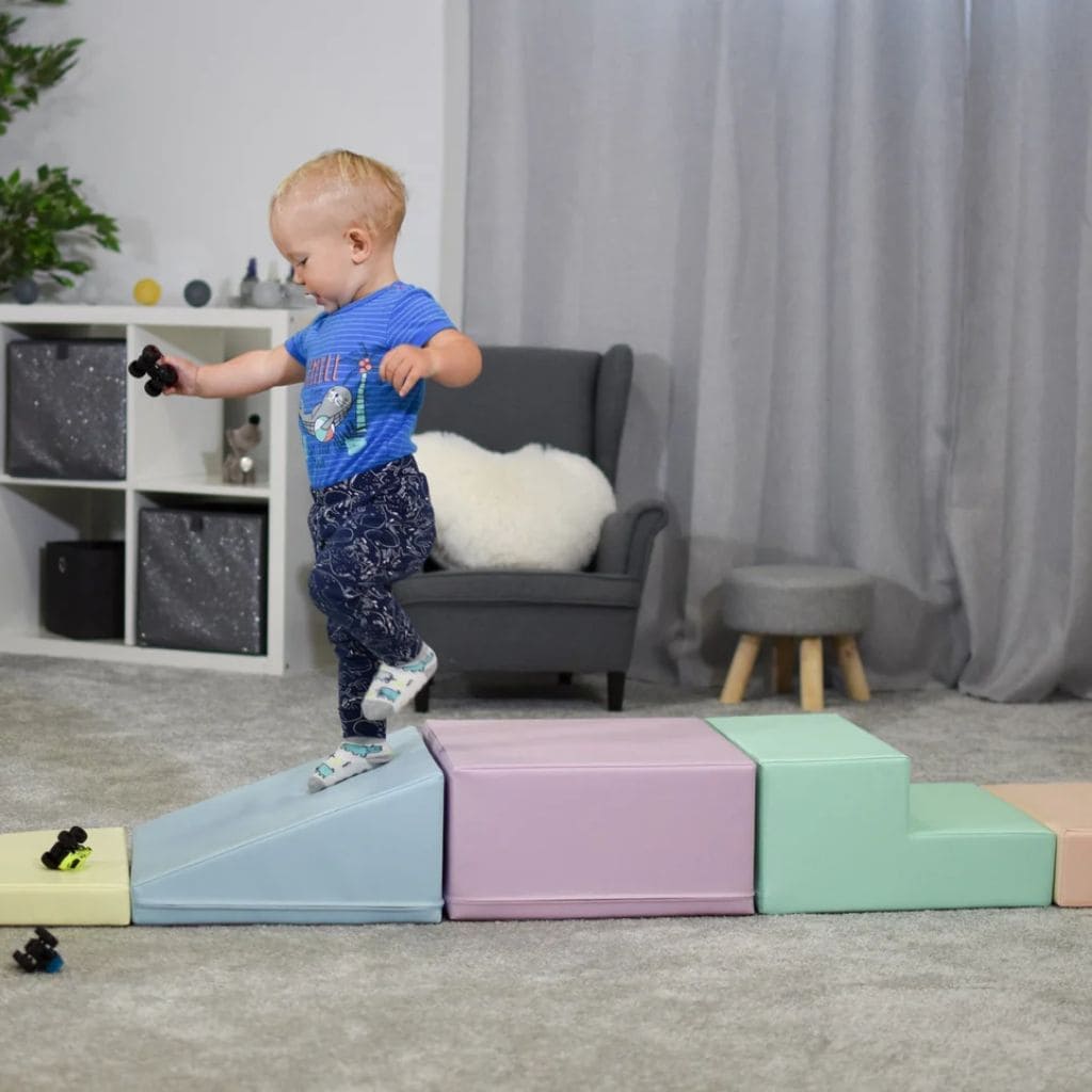 Ensemble de 5 blocs de mousse Soft Play - Coin grimpeur pastel