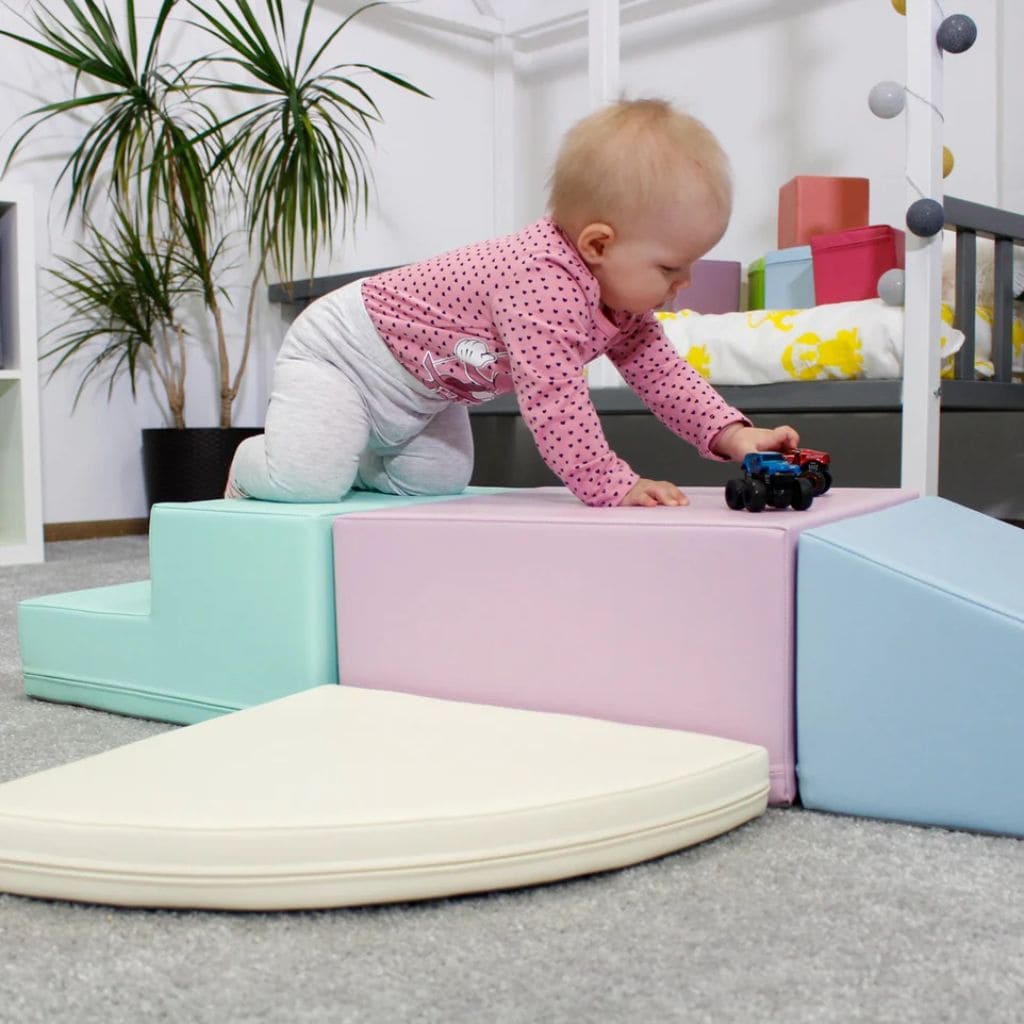 Ensemble de 5 blocs de mousse Soft Play - Coin grimpeur pastel