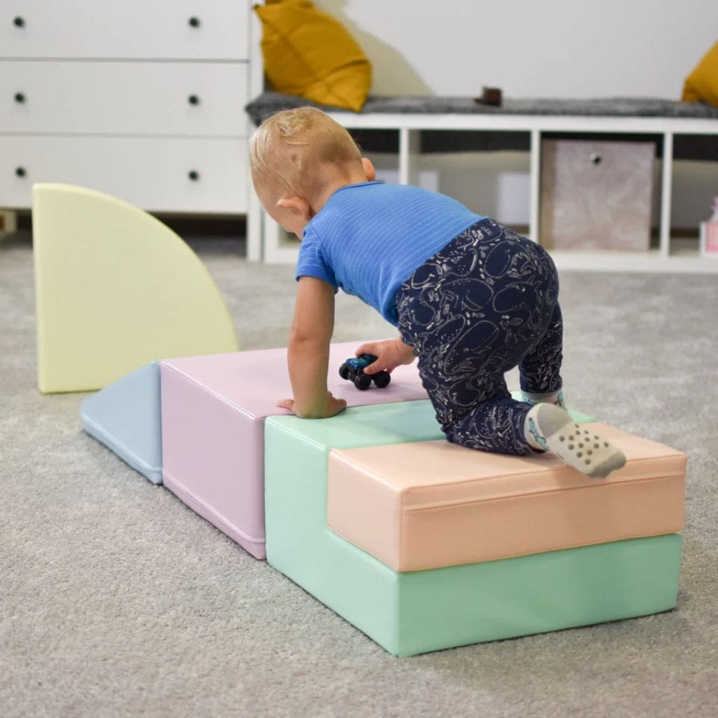 Ensemble de 5 blocs de mousse Soft Play - Coin grimpeur pastel