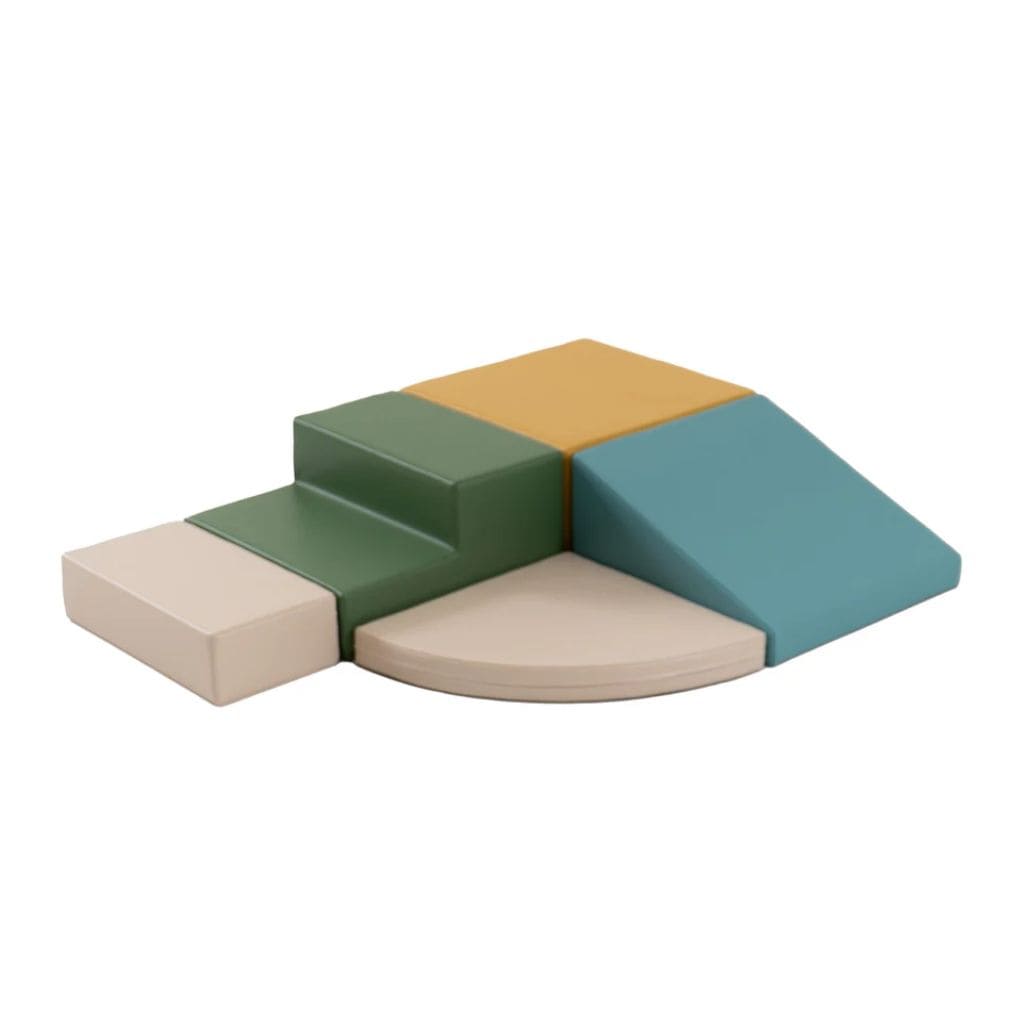 Ensemble de 5 blocs de Mousse Soft Play - Coin Grimpeur Pastel Turquoise