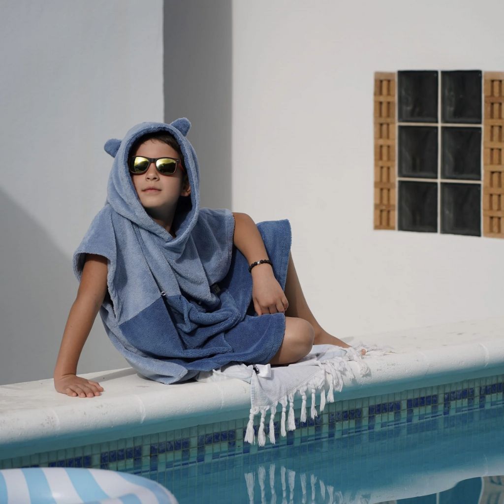 Poncho de Bain Enfant Bleu - Surfbunny
