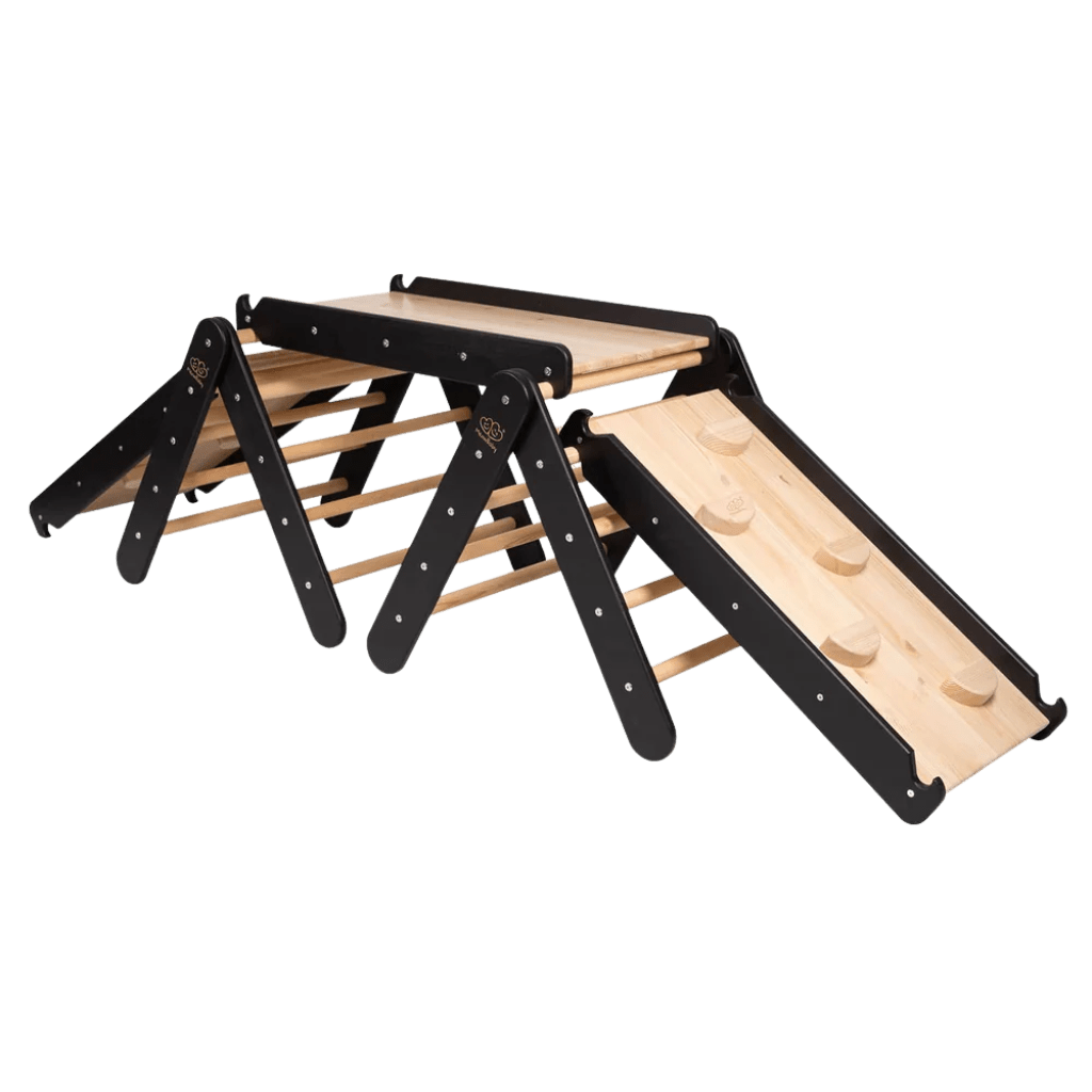 Triangle d'Escalade Pikler avec Toboggan et Structure d'Escalade - Black en | Motricidade Tinitto – Fabrication européenne
